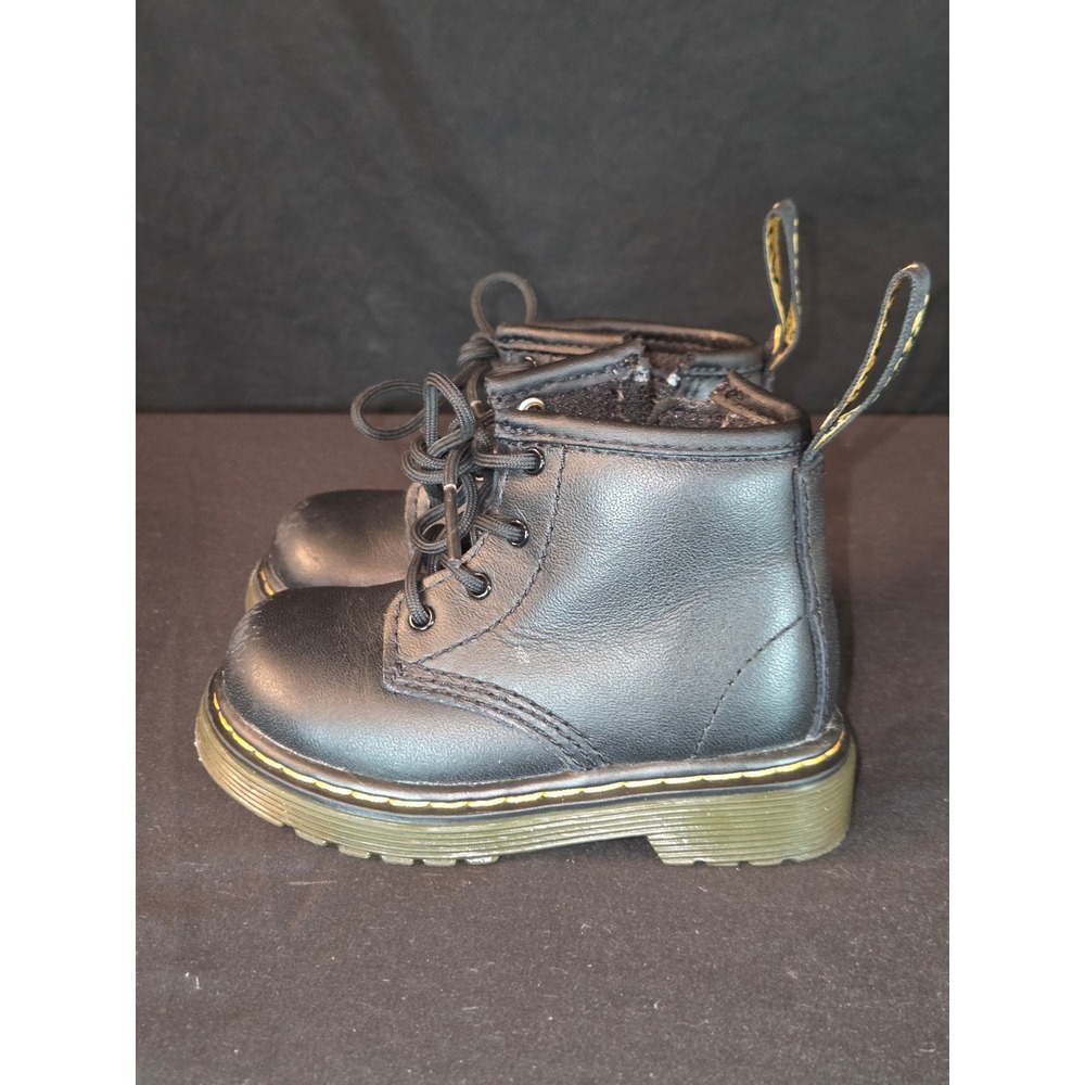 Dr. Martens 1460 Toddler Black Leather Ankle Boots Lace Up & Zipper US 5 - Picture 4 of 10